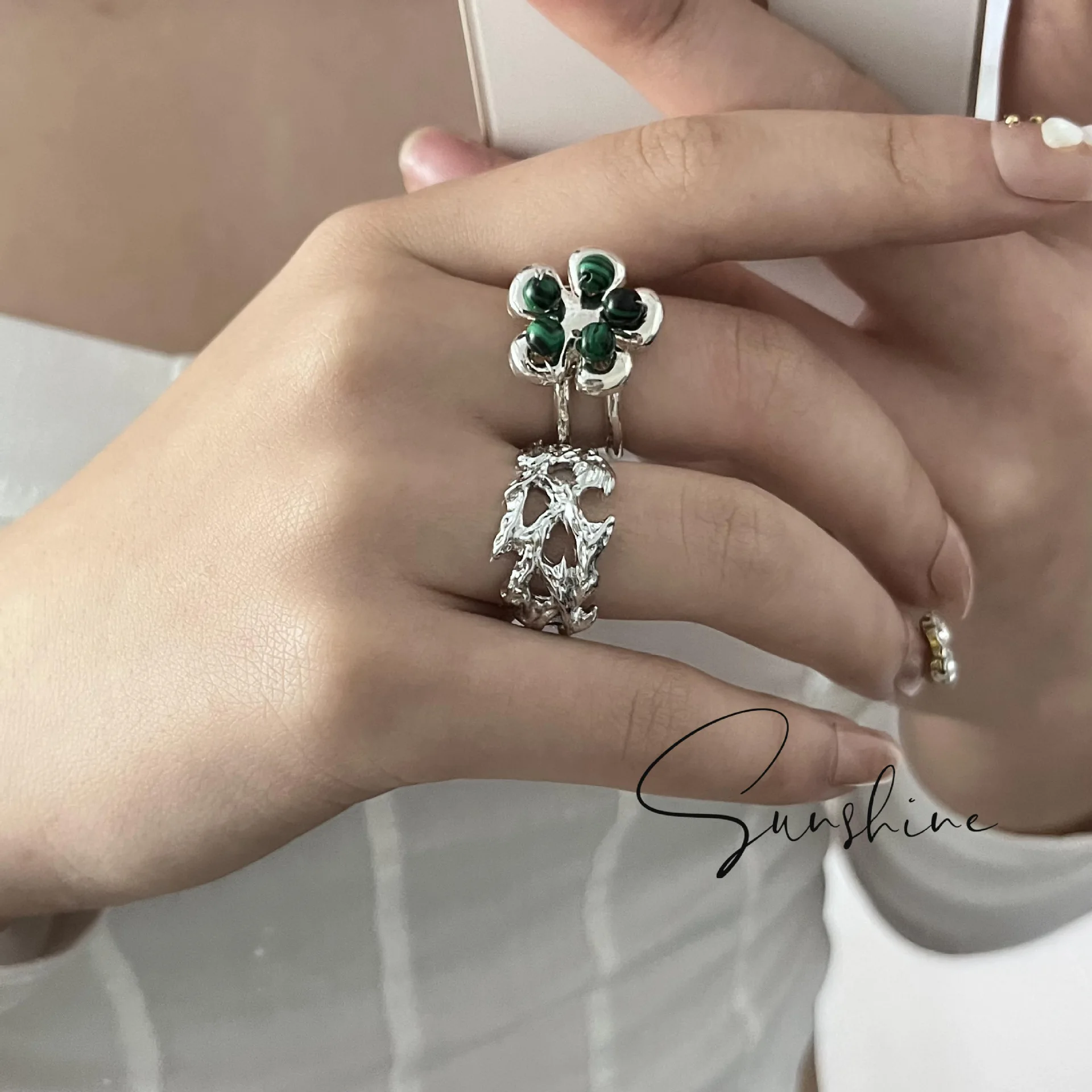 New Korean Fashion Silver White Adjustable Size Wedding Engagement Ring Female Personality Jewelry Valentine's Day Birthday Gift
New Korean Fashion Silver White Adjustable Size Wedding Engagement Ring Female Personality Jewelry Valentine's Day Birthday Gift