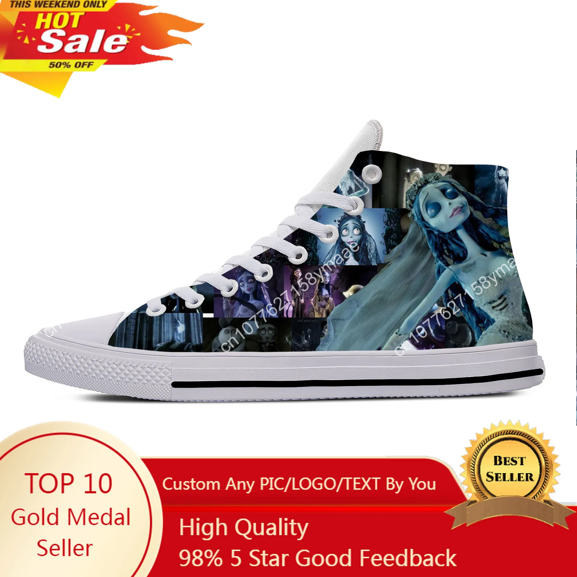 Hot Cool Summer Anime Manga Cartoon Corpse Bride Funny Fashion Casual Cloth Shoes High Top Men Women Sneakers Latest Board Shoes
Hot Cool Summer Anime Manga Cartoon Corpse Bride Funny Fashion Casual Cloth Shoes High Top Men Women Sneakers Latest Board Shoes