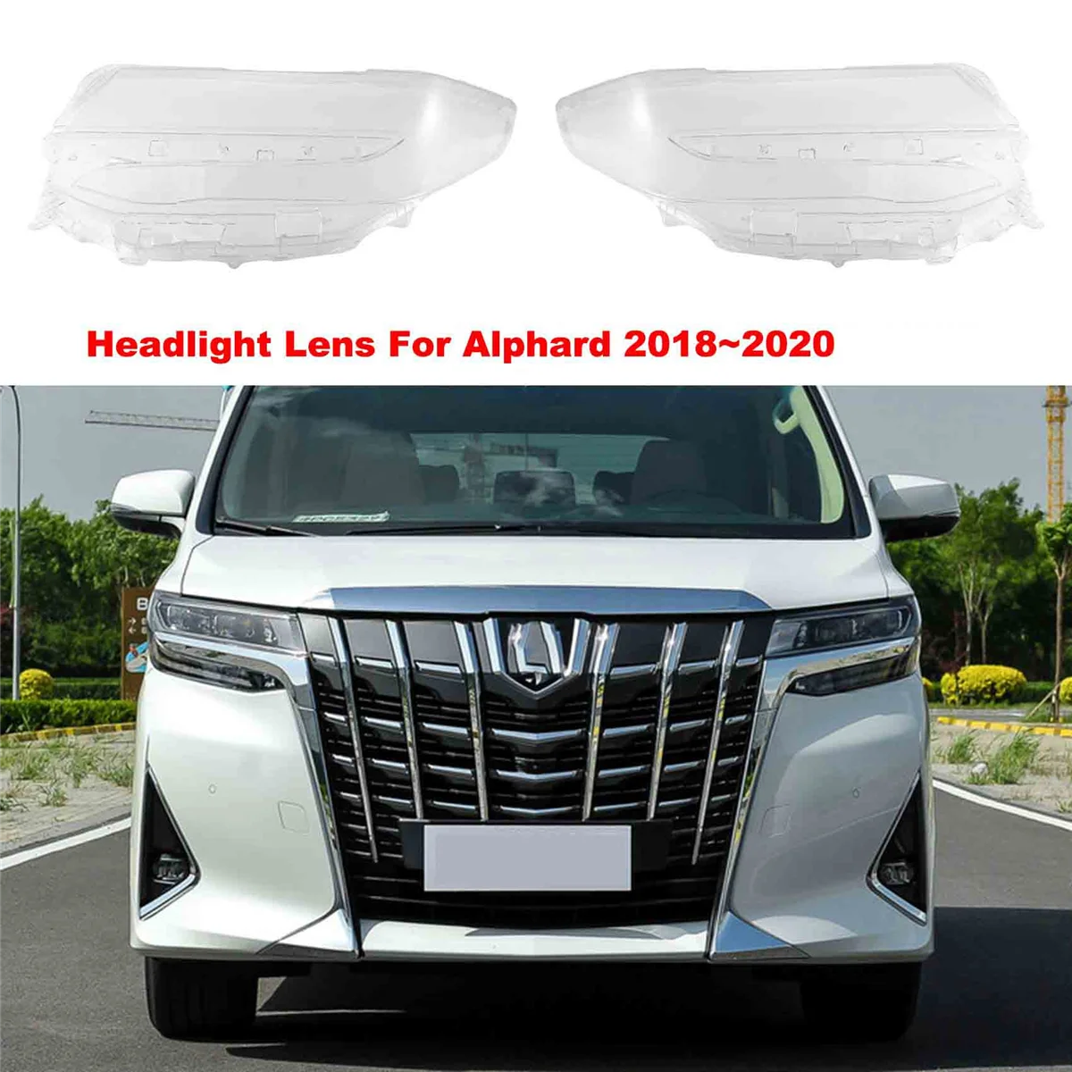 Front Left Headlight Lens for Alphard 2018-2020 Car Head Light Lamp Cover Glass Replacement Clear Lamp Auto 
Front Left Headlight Lens for Alphard 2018-2020 Car Head Light Lamp Cover Glass Replacement Clear Lamp Auto