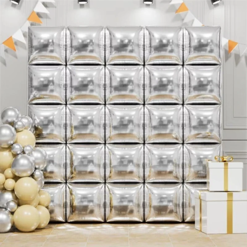 Квадратные фольгированные шары 25 шт., золотистые 
Квадратные фольгированные шары 25 шт., золотистые