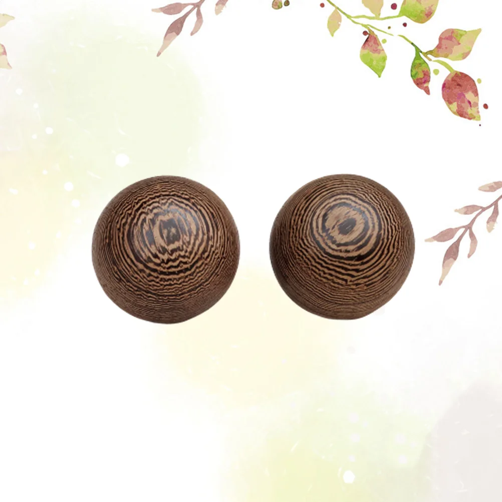 2 шт. 5 см деревянные шарики для фитнеса, ручной тренировочный ролик для спины, шеи, позвоночника, плеч