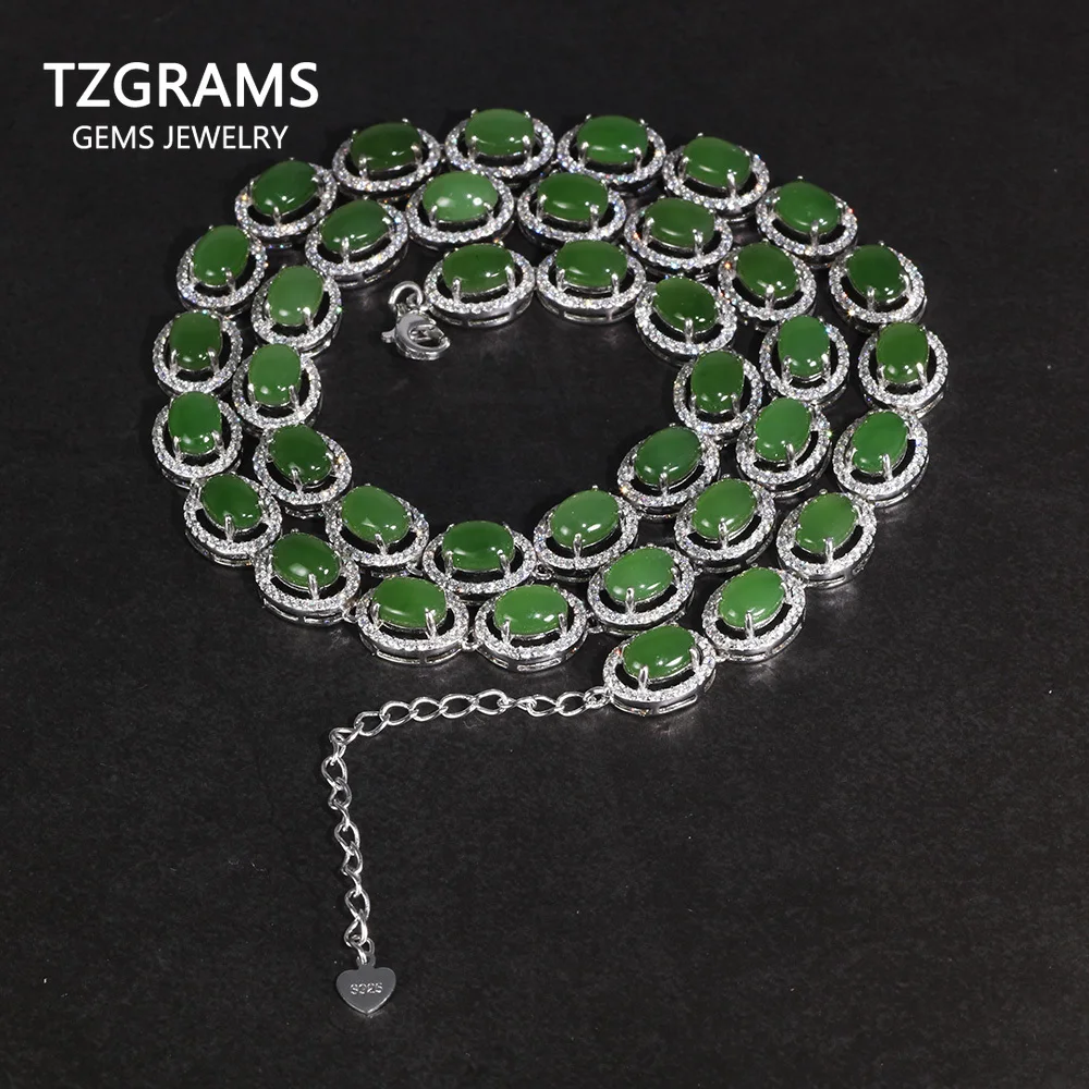 Женская цепь из серебра 925 пробы с нефритом
Женская цепь из серебра 925 пробы с нефритом