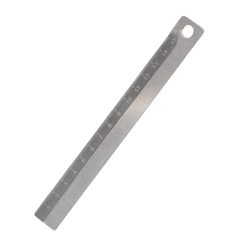 EDC Titanium Alloy Ultralight Metric Ruler 15cm/6in Measurement Drawing Ruler Math Outdoor Portable Multi-functional Tools
EDC Titanium Alloy Ultralight Metric Ruler 15cm/6in Measurement Drawing Ruler Math Outdoor Portable Multi-functional Tools