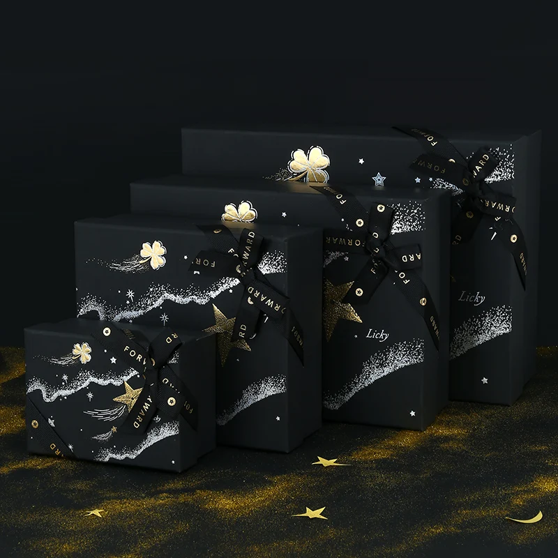 Birthday Surprise Gift Box Empty Valentine Rectangle Elegant Gift Box Packaging Black Paper Caja Regalo Festive Party Supplies
Birthday Surprise Gift Box Empty Valentine Rectangle Elegant Gift Box Packaging Black Paper Caja Regalo Festive Party Supplies