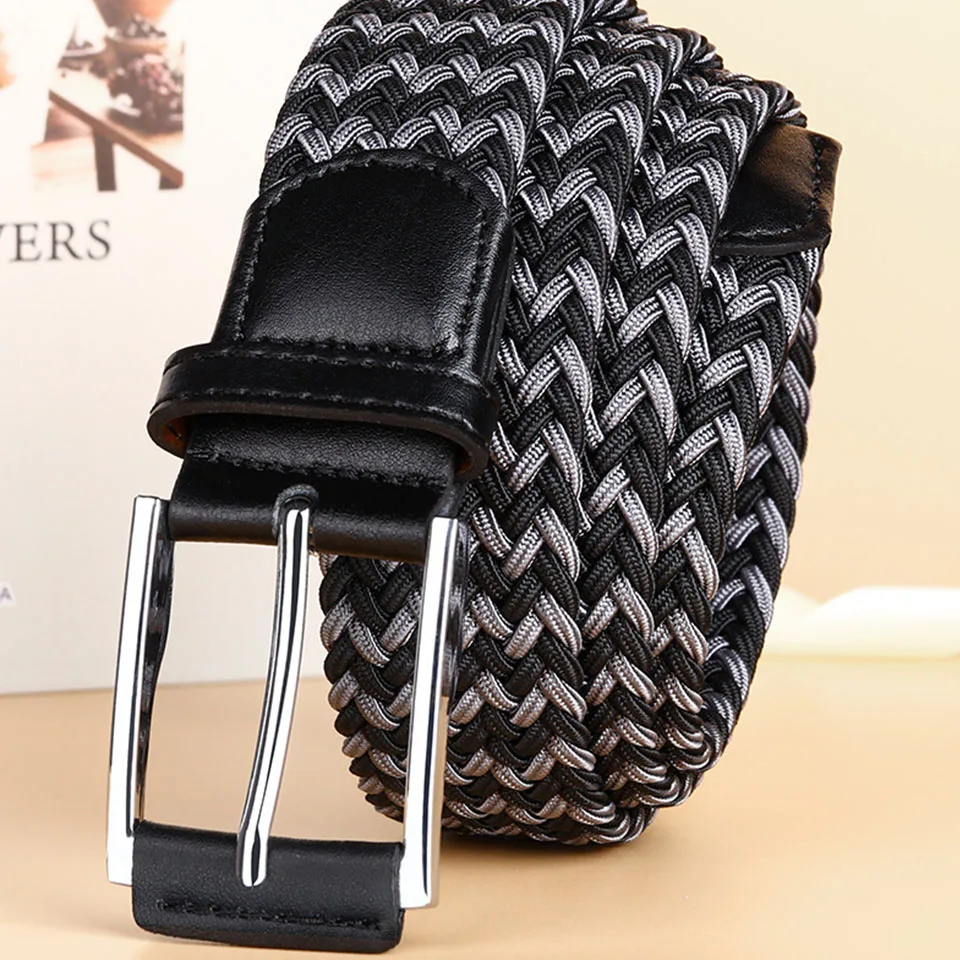 High Quality Woven Casual Belt Men and Women's Canvas Pants Versatile Knitted Elastic Elastic Design Korean Golf Belt Black 2196
High Quality Woven Casual Belt Men and Women's Canvas Pants Versatile Knitted Elastic Elastic Design Korean Golf Belt Black 2196