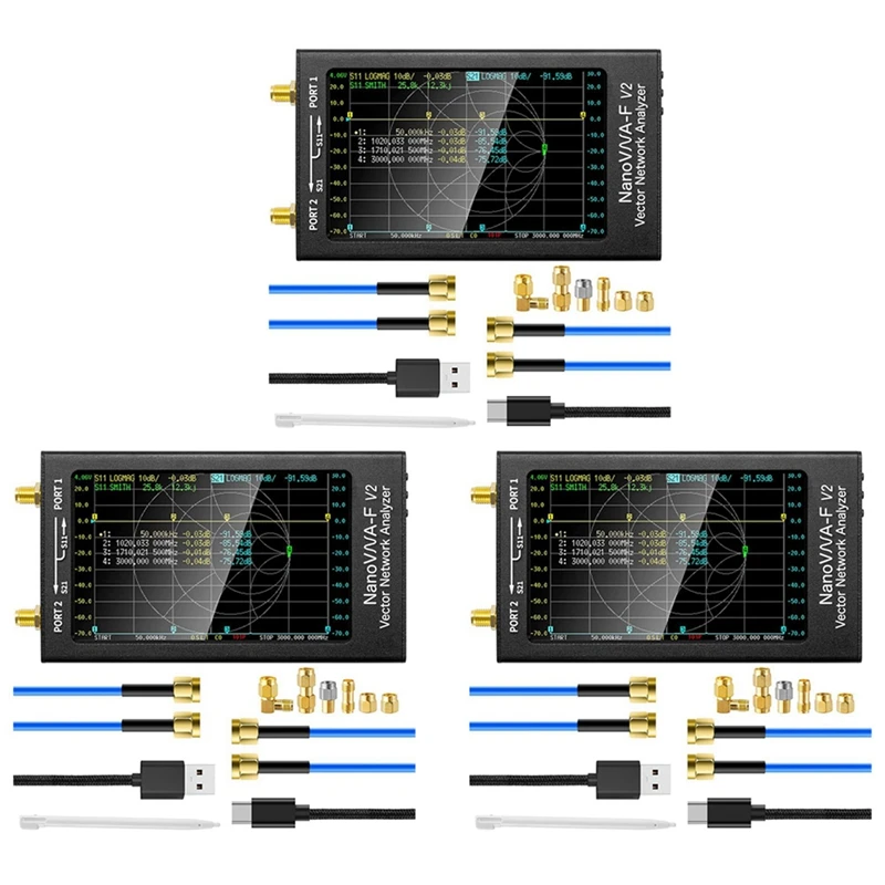 Векторный анализатор сети Nanovna-F V2 3X, 50 кгц-3 ГГц, анализатор антенны HF, VHF, UHF, VNA, 4,3 дюйма, 5000 мАч
Векторный анализатор сети Nanovna-F V2 3X, 50 кгц-3 ГГц, анализатор антенны HF, VHF, UHF, VNA, 4,3 дюйма, 5000 мАч