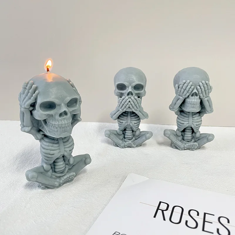 3D Skull Candle Mold Column Halloween Silicone Resin for Candles Homemade Wax Polymer Clay Craft Soap Epoxy Mould Molds Decor
3D Skull Candle Mold Column Halloween Silicone Resin for Candles Homemade Wax Polymer Clay Craft Soap Epoxy Mould Molds Decor
