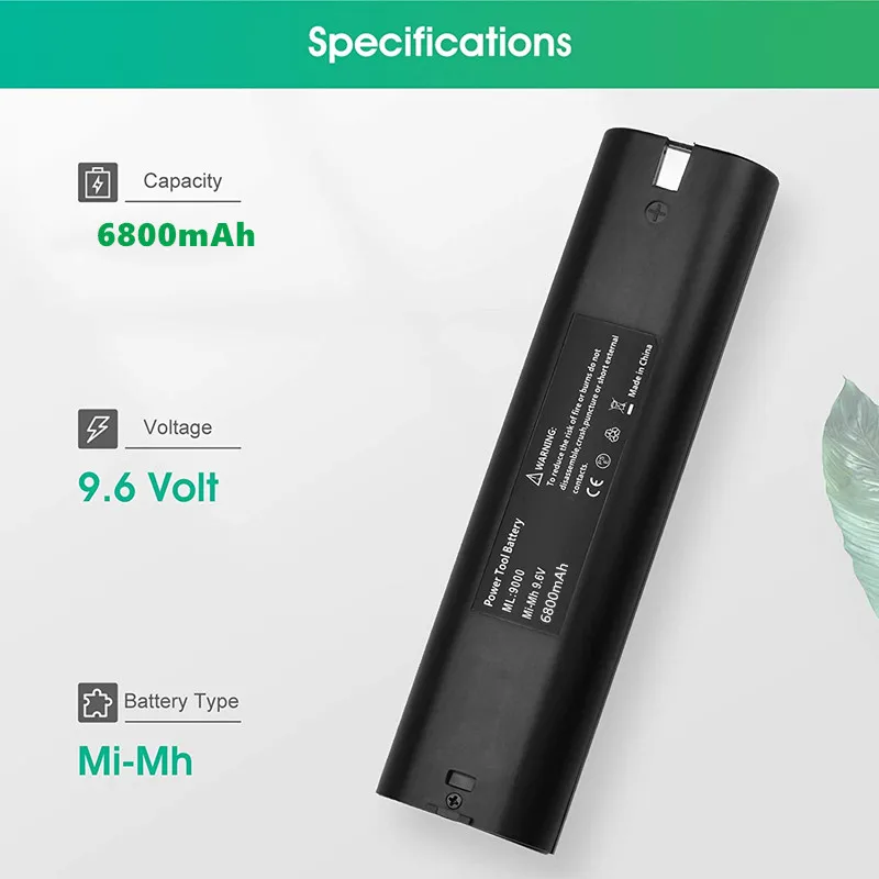 6,8 Ач 9,6 в Ni-MH Akku для Makita 9000 9001 9002 9033 9600 193890-9 192696-2 632007-4 5090D 6012HD 4190D 4190DW 4300D 4390D
6,8 Ач 9,6 в Ni-MH Akku для Makita 9000 9001 9002 9033 9600 193890-9 192696-2 632007-4 5090D 6012HD 4190D 4190DW 4300D 4390D