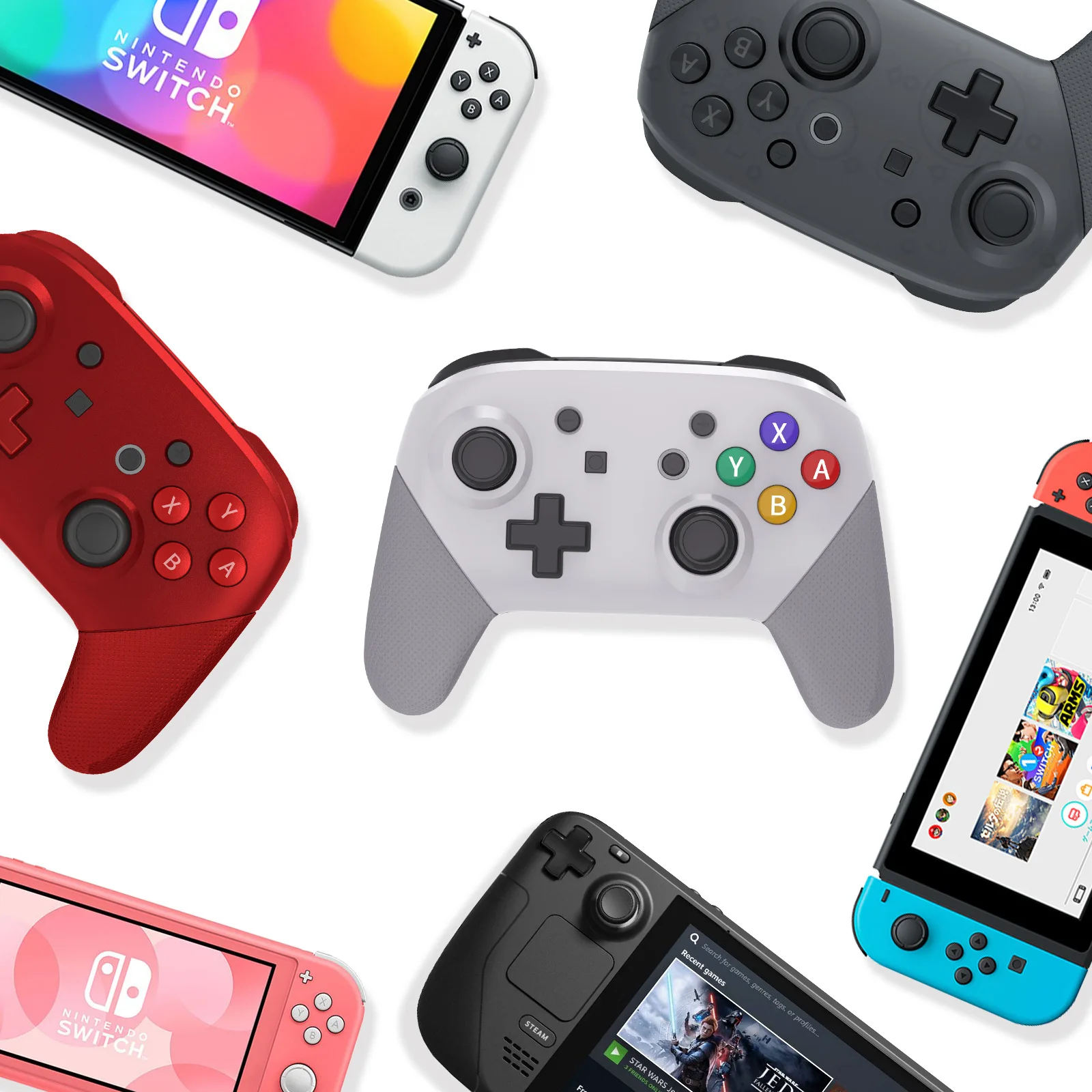JYS-NS237 NFC Gamepad For Switch OLED Wireless Controller For Switch Pro Game Controller With Turbo Programmable Function
JYS-NS237 NFC Gamepad For Switch OLED Wireless Controller For Switch Pro Game Controller With Turbo Programmable Function