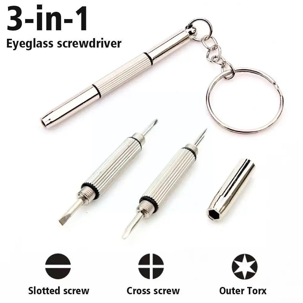 3 In 1 Glasses Screwdriver Eyeglass Screwdriver Watch Watch Keychain Screwdriver Tool Repair With Precision Portable Kit Gl T2D1
3 In 1 Glasses Screwdriver Eyeglass Screwdriver Watch Watch Keychain Screwdriver Tool Repair With Precision Portable Kit Gl T2D1