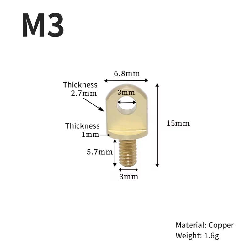 10 латунных кольцевых винтов M3/M4/M5/M6/M8/M10
10 латунных кольцевых винтов M3/M4/M5/M6/M8/M10