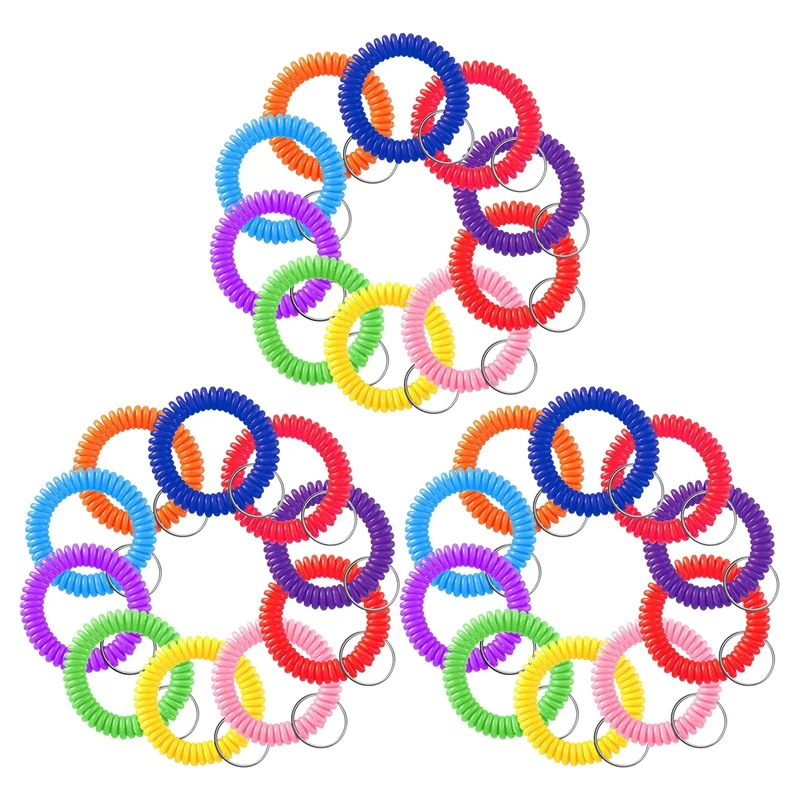 300 Pcs Colorful Spring Wrist Coil Keychain Stretchable Wrist Keychain Bracelet Wrist Coil Wrist Band Key Ring Chain
300 Pcs Colorful Spring Wrist Coil Keychain Stretchable Wrist Keychain Bracelet Wrist Coil Wrist Band Key Ring Chain