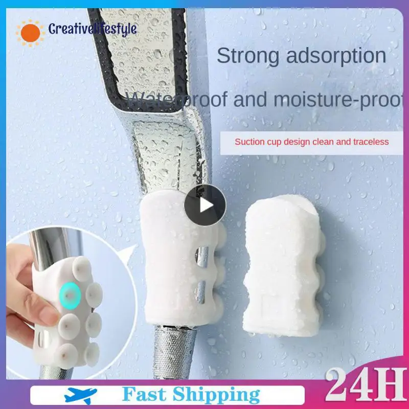 

Nailless Waterproof Shower Head Suction Cup Removable Shower Head Hanger Strong Viscosity Wall Mount Flower Sprinkling Sucker