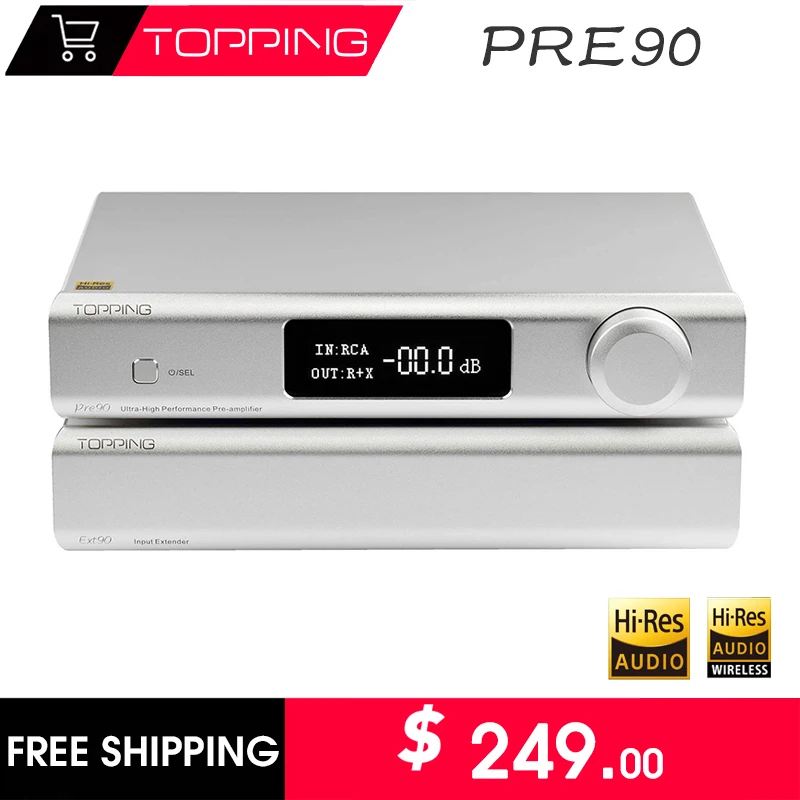 TOPPING Pre90 Digital Preamplifier & Ext90 Input Extender Hi-Res Audio Ultra-High NFCA Modules AMP RCA/XLR Output Combination
TOPPING Pre90 Digital Preamplifier & Ext90 Input Extender Hi-Res Audio Ultra-High NFCA Modules AMP RCA/XLR Output Combination