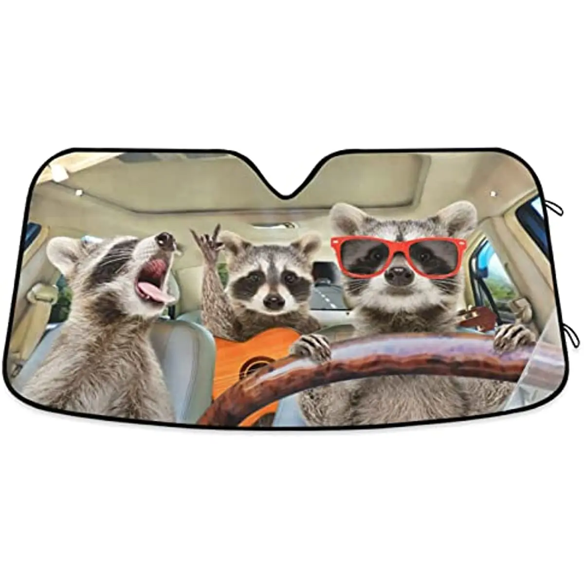 Funny Raccoon Driving Car Windshield Sunshade, Auto Sun Visor for Car Front Window Foldable Sun Shield Cover Blocks UV Rays Heat
Funny Raccoon Driving Car Windshield Sunshade, Auto Sun Visor for Car Front Window Foldable Sun Shield Cover Blocks UV Rays Heat