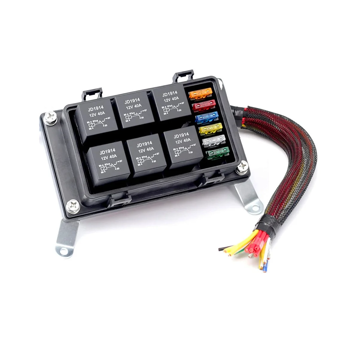 12V 40A Relay Box 6 Way ATC/ATO Fuse Relay Box 24V Fuse Block with Relay Universal Waterproof Kit for Car Truck 5P
12V 40A Relay Box 6 Way ATC/ATO Fuse Relay Box 24V Fuse Block with Relay Universal Waterproof Kit for Car Truck 5P