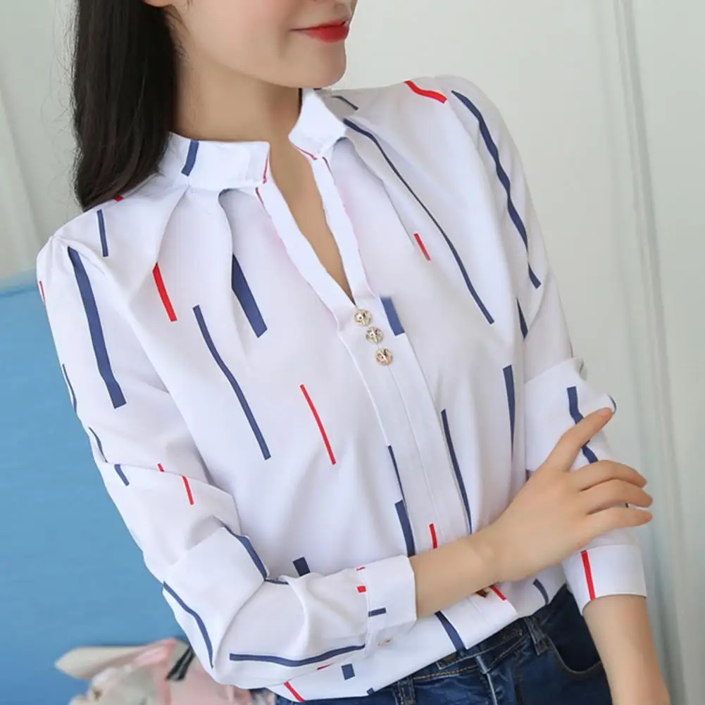 Women White Tops Women's Blouses Fashion Stripe Print Casual Long Sleeve Office Lady Work Shirts Female Slim Blusas
Women White Tops Women's Blouses Fashion Stripe Print Casual Long Sleeve Office Lady Work Shirts Female Slim Blusas