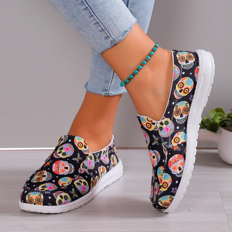 Flat Shoes Female 2023 Fashion New Trend Casual Slip on Loafers Printing Comfoetable Round Toed Sneakers Plus Size 43 Zapatos
Flat Shoes Female 2023 Fashion New Trend Casual Slip on Loafers Printing Comfoetable Round Toed Sneakers Plus Size 43 Zapatos