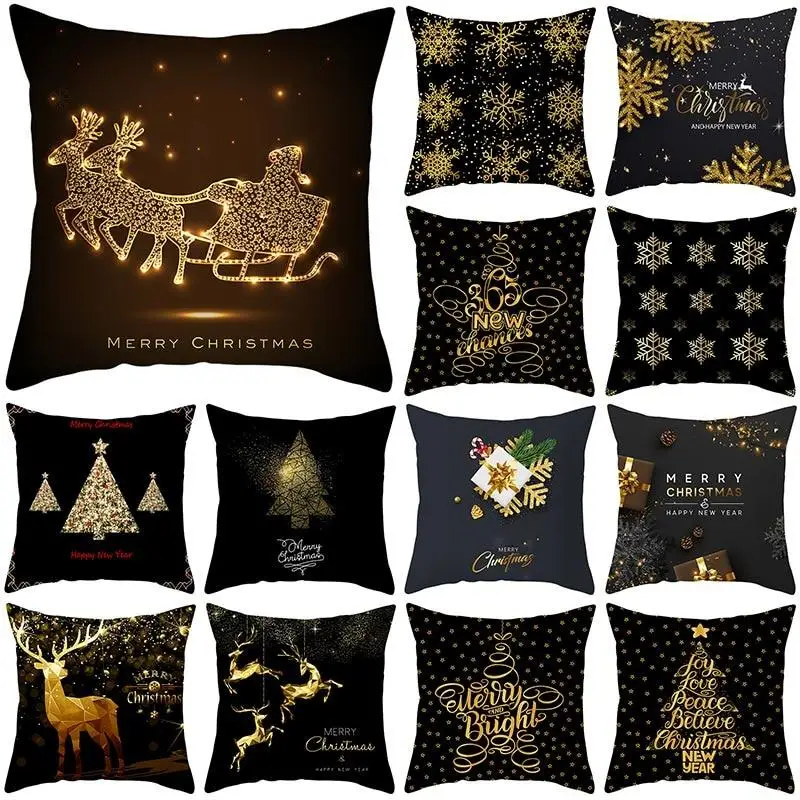 Home Decoration of Golden Deer Christmas Tree Santa Santa Pillow House Cushion Sofa Cushion Cushion Cushion Decoración navideña
Home Decoration of Golden Deer Christmas Tree Santa Santa Pillow House Cushion Sofa Cushion Cushion Cushion Decoración navideña