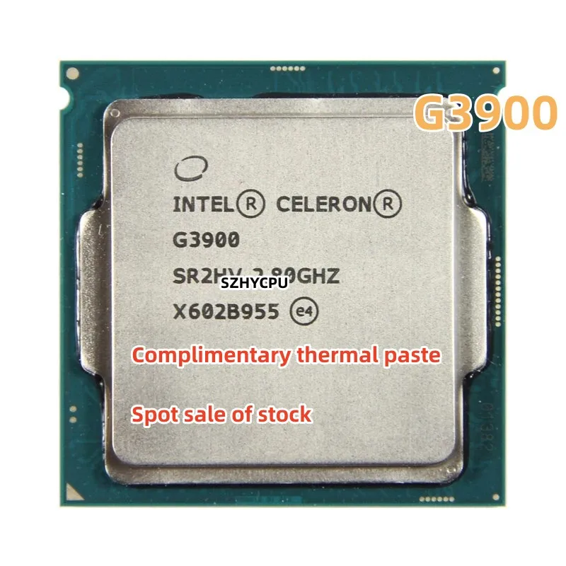 

Used Intel Celeron G3900 2.8GHz 2M Cache Dual-Core CPU Processor SR2HV LGA 1151 Tray