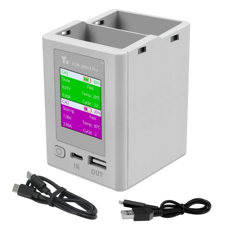 Portable Battery PD Fast Charging Hub for Mini 3 Pro Drone Chargers with LCD Display Fast Small Charger Battery Charger
Portable Battery PD Fast Charging Hub for Mini 3 Pro Drone Chargers with LCD Display Fast Small Charger Battery Charger