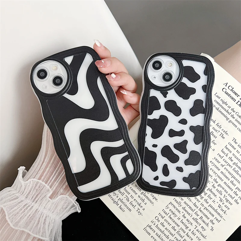 Milk Cow Zebra Stripe Phone Case For iPhone 14 11 13 12 Pro Max X XR XS Max 14 7 8 Plus Wave Pattern Clear Soft TPU Back Cover
Milk Cow Zebra Stripe Phone Case For iPhone 14 11 13 12 Pro Max X XR XS Max 14 7 8 Plus Wave Pattern Clear Soft TPU Back Cover