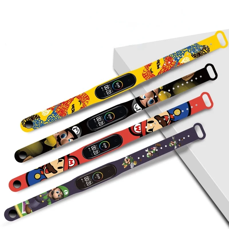 New Super nario Bros. Mi Band 4 3 5 6 Replacement Strap Cartoon Electronic Waterproof LED Bracelet Wristband Christmas Gift
New Super nario Bros. Mi Band 4 3 5 6 Replacement Strap Cartoon Electronic Waterproof LED Bracelet Wristband Christmas Gift