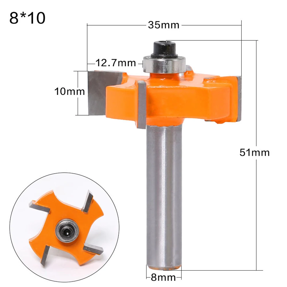 3pcs 4/8/10mm T Type Router Bit 8mm Shank Milling Cutter With Bearing For Woodworking Slotted Wood Drawers Accessories
3pcs 4/8/10mm T Type Router Bit 8mm Shank Milling Cutter With Bearing For Woodworking Slotted Wood Drawers Accessories