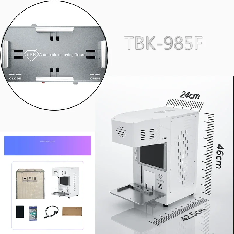 TBK Newest Laser Marking Machine Fully Automatic Autofocus for IPHONE Back Cover Separator Dismantling LCD Screen LOGO Carve
TBK Newest Laser Marking Machine Fully Automatic Autofocus for IPHONE Back Cover Separator Dismantling LCD Screen LOGO Carve