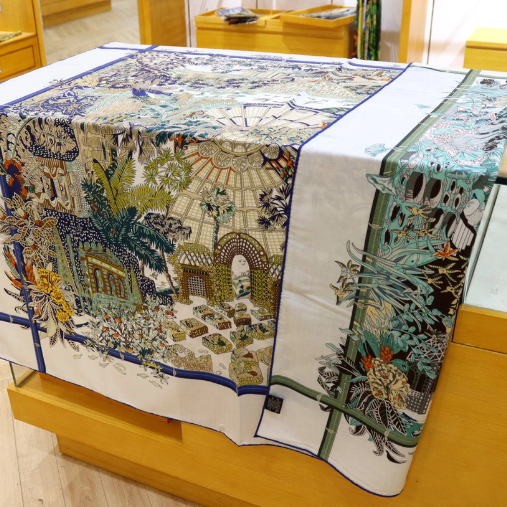Bustling Palace High-grade Double-sided Printed Silk Wool Square Scarf Women Spring Autumn Fashion Shawl SR32
Bustling Palace High-grade Double-sided Printed Silk Wool Square Scarf Women Spring Autumn Fashion Shawl SR32