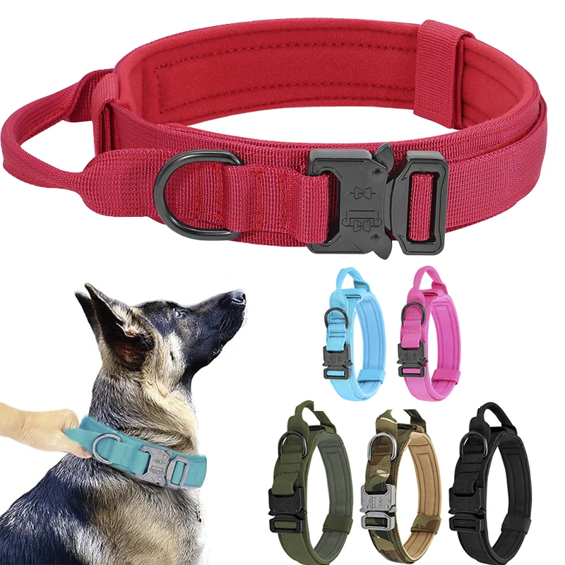 

Military Tactical Dog Collar German Shepard Medium Large Dog Collars For Walking Training Duarable Dog Collar Control Handle