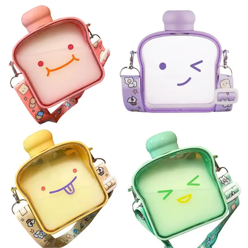 Милая емкость 380 мл, креативная летняя чашка для хлеба, удобная вместительная прожаренная бутылка для воды с ремешком 
Милая емкость 380 мл, креативная летняя чашка для хлеба, удобная вместительная прожаренная бутылка для воды с ремешком