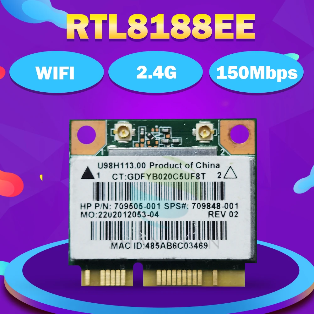 RealTek RTL8188EE RTL8188 Половина мини PCIe PCEI-Экспресс беспроводной Wlan WIFI карта для 709848-001 аккумулятор большой емкости для HP Pav500
RealTek RTL8188EE RTL8188 Половина мини PCIe PCEI-Экспресс беспроводной Wlan WIFI карта для 709848-001 аккумулятор большой емкости для HP Pav500