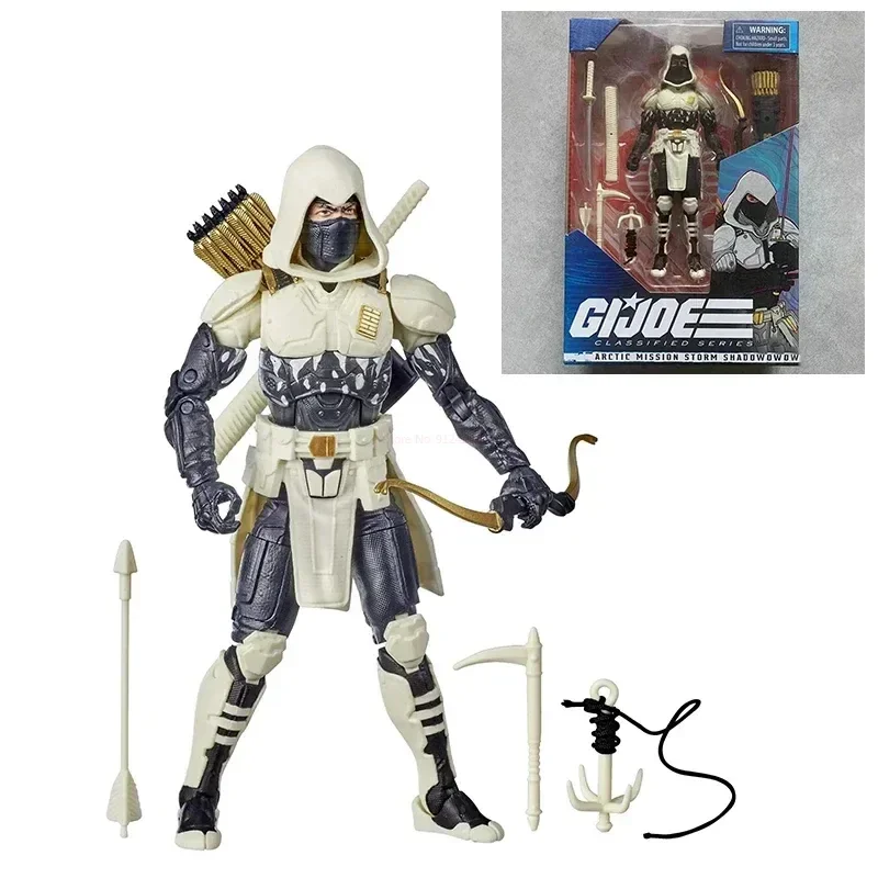 

New G.I. Joe Snake Eyes Storm Shadow Anime Action Figures Toy Set Ko Movable Statues Collectible Model Doll Christmas 6 Inch Gif