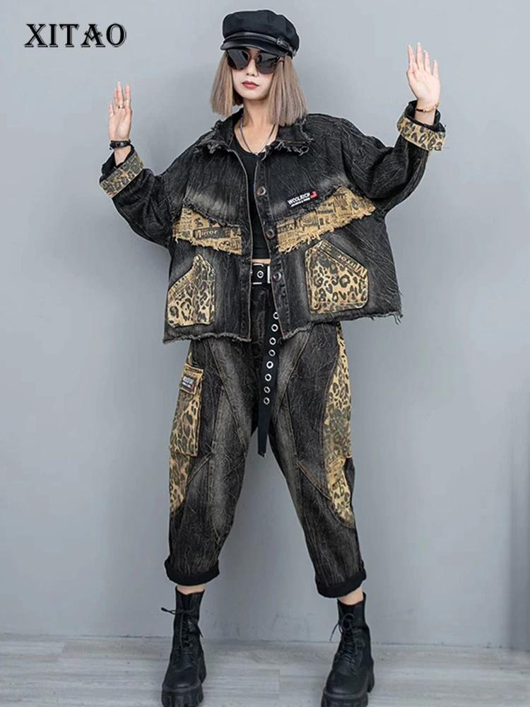XITAO Fashion Leopard Two Piece Set Personality Patchwork Pocket Women Autumn New Trend Street Wind Two Piece Set HQQ1470
XITAO Fashion Leopard Two Piece Set Personality Patchwork Pocket Women Autumn New Trend Street Wind Two Piece Set HQQ1470