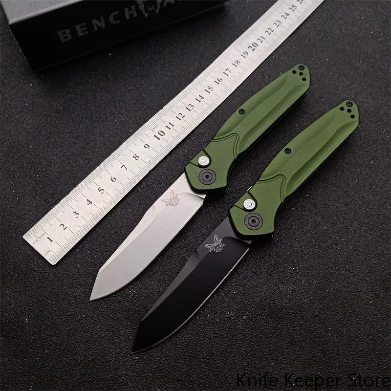 Складной нож Benchmade Osborne, 3,4 дюйма, S30V, черное/атласное лезвие, зеленые алюминиевые ручки, нож BM 9400 BM9400 
Складной нож Benchmade Osborne, 3,4 дюйма, S30V, черное/атласное лезвие, зеленые алюминиевые ручки, нож BM 9400 BM9400