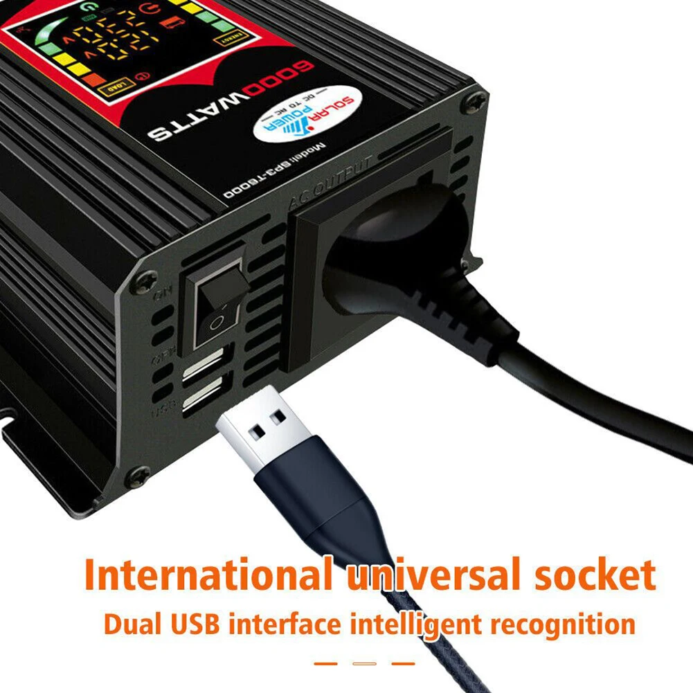 Pure Sine Wave 6000W Car Power Inverters AC 12V To DC 230V Converter Transformer Converter Adapter Inverter Car Accessories
Pure Sine Wave 6000W Car Power Inverters AC 12V To DC 230V Converter Transformer Converter Adapter Inverter Car Accessories