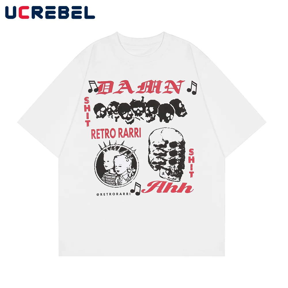 Skeleton Print Short Sleeve T-shirt Mens Streetwear Portrait Crew Neck Half-Sleeve Summer High Street Casual Loose Cotton Tee
Skeleton Print Short Sleeve T-shirt Mens Streetwear Portrait Crew Neck Half-Sleeve Summer High Street Casual Loose Cotton Tee