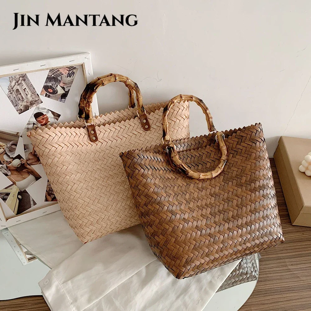 Women Casual Handbag Handmade Woven Beach Straw Rattan Top Handle Bags Shoulder Bag Female Bohemia Travel Shopping Tote Bag
Women Casual Handbag Handmade Woven Beach Straw Rattan Top Handle Bags Shoulder Bag Female Bohemia Travel Shopping Tote Bag