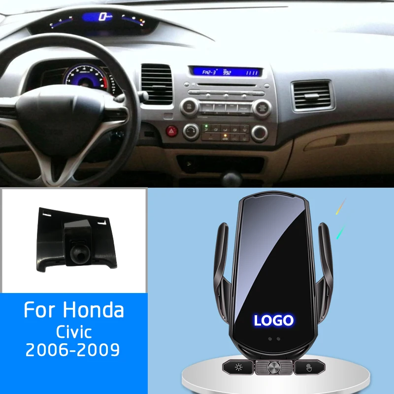 

Для Honda Civic 2006-2009 Автомобильный держатель для телефона с креплением на вентиляционное отверстие Беспроводная зарядка GPS навигация стойка аксессуары