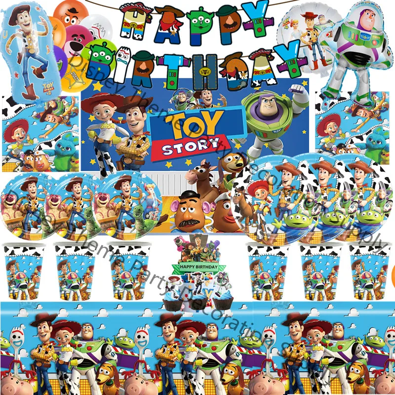 Disney Toy Story Birthday Decorations Balloons Woddy Buzz Lightyear Background Baby Shower Party Supplies Disposable Tableware
Disney Toy Story Birthday Decorations Balloons Woddy Buzz Lightyear Background Baby Shower Party Supplies Disposable Tableware