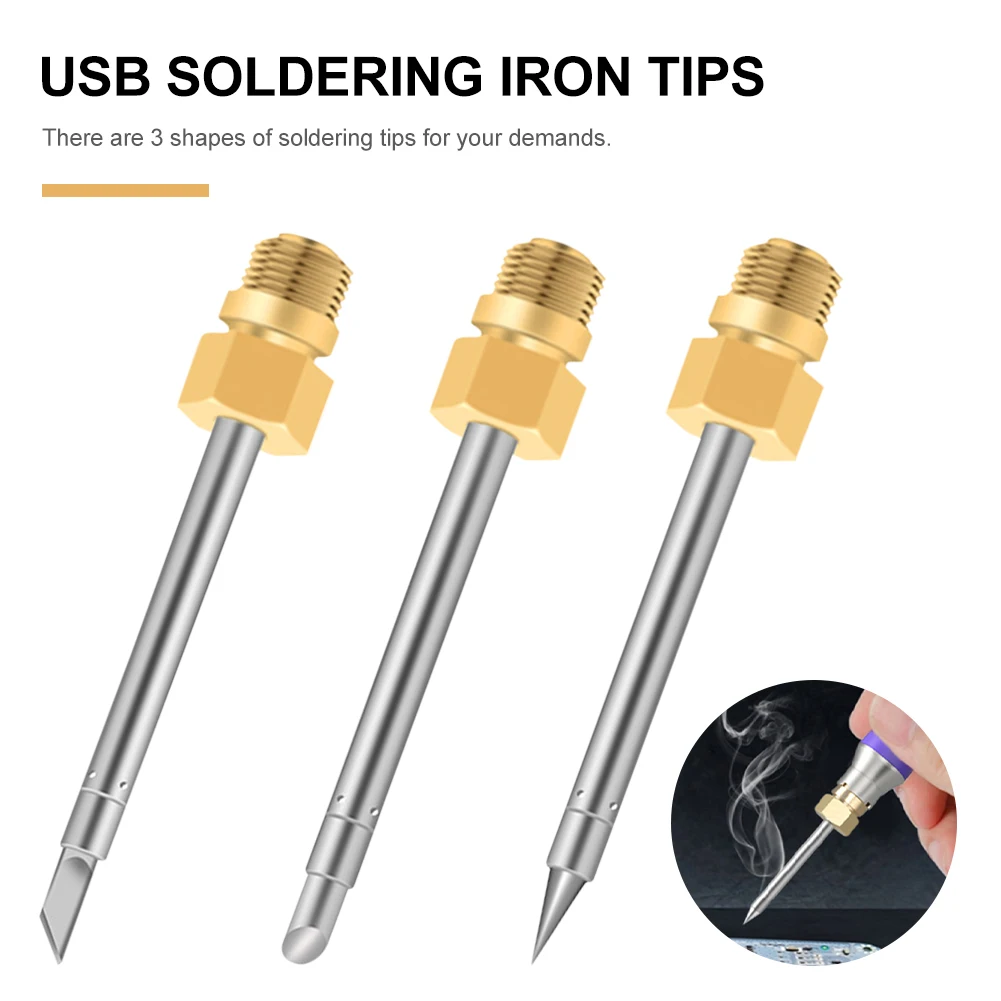 Universal USB Soldering Iron Tips 510 Interface For USB Powered Electric Soldering Iron Accessories Mini Portable Welding Tips
Universal USB Soldering Iron Tips 510 Interface For USB Powered Electric Soldering Iron Accessories Mini Portable Welding Tips