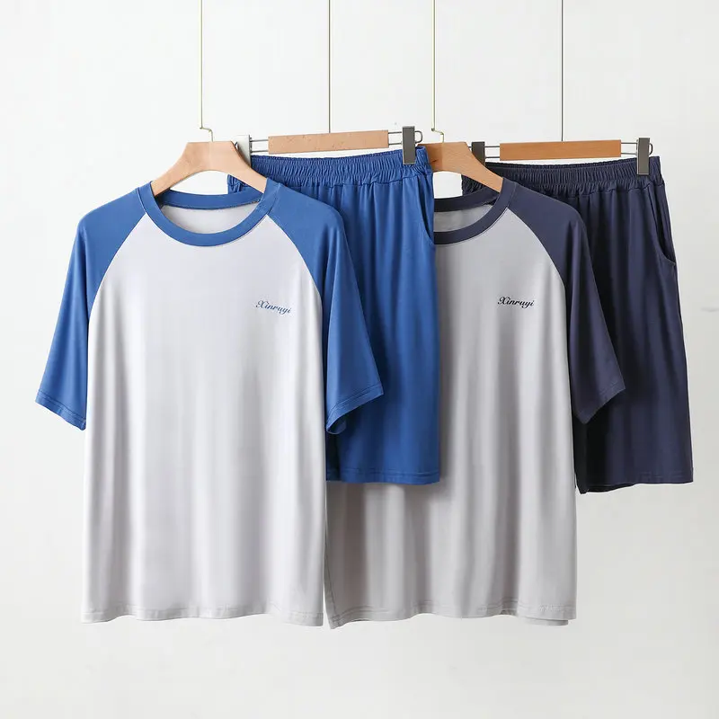 Cotton Summer Shorts Pajamas Men's Sleepwear Clothes Thin Loose Short Sleeved Shorts Summer Pajamas Home Clothing Set
Cotton Summer Shorts Pajamas Men's Sleepwear Clothes Thin Loose Short Sleeved Shorts Summer Pajamas Home Clothing Set