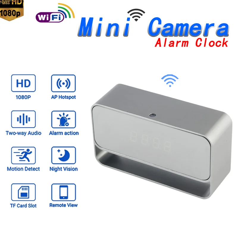 Mini WIFI Alarm Action Cam Digital Camera Clock Security Video Voice Recorder Wireless Smart Life Home Night Vision Camcorder
Mini WIFI Alarm Action Cam Digital Camera Clock Security Video Voice Recorder Wireless Smart Life Home Night Vision Camcorder