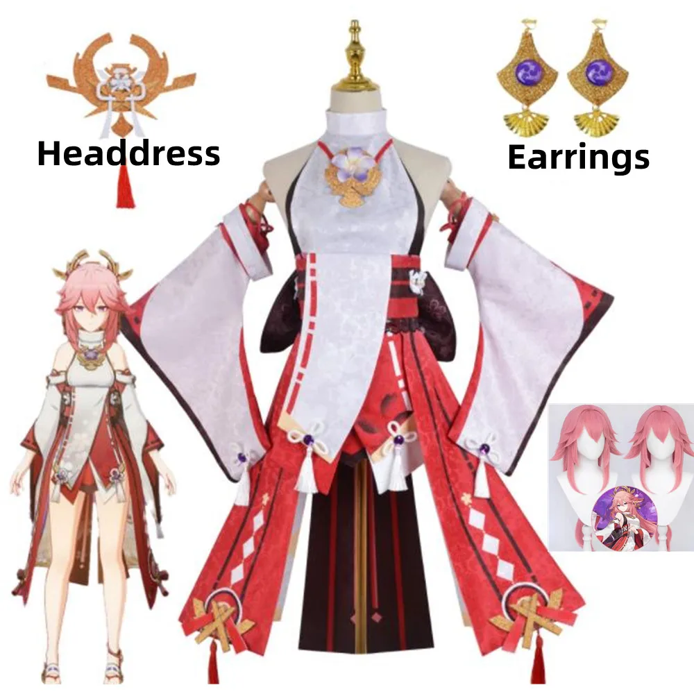 Игра Genshin Impact Косплей Yae Miko женское платье полный костюм леггинсы парик пояс головной убор бант костюмы на Хэллоуин подарок
Игра Genshin Impact Косплей Yae Miko женское платье полный костюм леггинсы парик пояс головной убор бант костюмы на Хэллоуин подарок