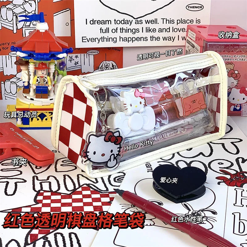 Hello Kitty Red Pencil Case Transparent Anime Cartoon Cat Large Capacity Simple Stationery Storage Bag Kawaii Pouch Organizer
Hello Kitty Red Pencil Case Transparent Anime Cartoon Cat Large Capacity Simple Stationery Storage Bag Kawaii Pouch Organizer
