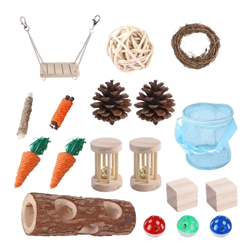 448B 20Pcs Bunny Chew Toy Wood Treats Balls Sticks Tube Pinecone Swing Toy for Rabbits Hamster Guinea Pigs Teeth Cleaning
448B 20Pcs Bunny Chew Toy Wood Treats Balls Sticks Tube Pinecone Swing Toy for Rabbits Hamster Guinea Pigs Teeth Cleaning