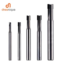 1PC Dreanique Diamond Straight Flute Milling Cutter CNC PCD Polishing End Mill Silicon Carbide Router Bits For Wood Lathe Tools