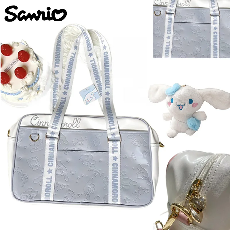 Kawaii Sanrios Cinnamoroll сумка для переноски аниме Jk форма Лолита большая емкость сумка через плечо для девочек подарок на день рождения 
Kawaii Sanrios Cinnamoroll сумка для переноски аниме Jk форма Лолита большая емкость сумка через плечо для девочек подарок на день рождения
