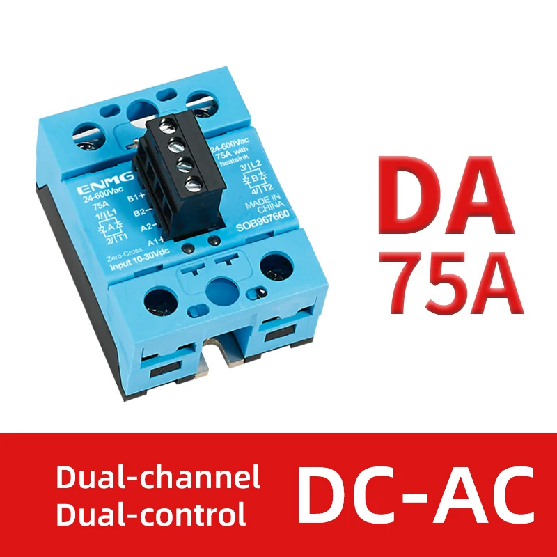 ENMG Новый бесконтактный переключатель 35A75A95A Однофазное твердотельное реле 24 В постоянного тока управление AC 220 В маленький двойной двойной двойной контроль SSR-35DA 50A
ENMG Новый бесконтактный переключатель 35A75A95A Однофазное твердотельное реле 24 В постоянного тока управление AC 220 В маленький двойной двойной двойной контроль SSR-35DA 50A
